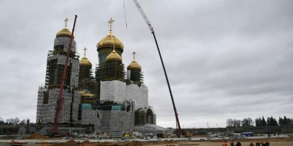Главный храм российских вооружённых сил строится в круглосуточном режиме