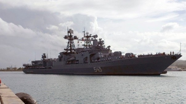 Фрегат ТОФ "Маршал Шапошников", вооруженный новейшими крылатыми ракетами, вышел в море