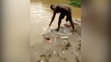 Выловил сотню рыбок одним куском мяса