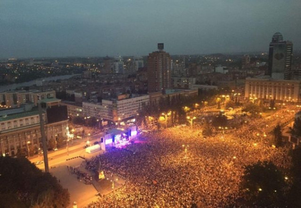 На концерте Григория Лепса в Донецке собрались около 70 000 человек