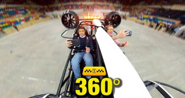 Когда пробки не помеха: Российское воздушное такси. Первые в мире кадры полёта в формате 360