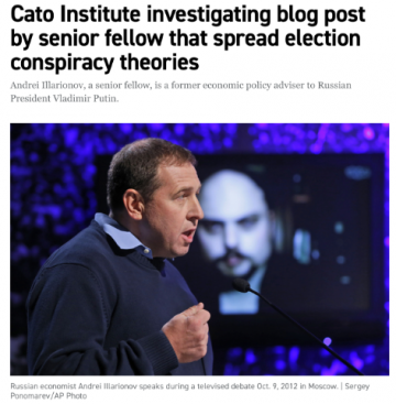 В США под каток репрессий попал беглый советник Путина либерал Андрей Илларионов