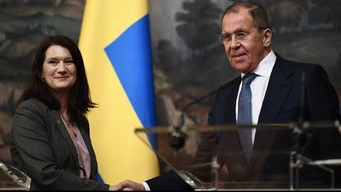 Пресс-конференция Лаврова и главы МИД Швеции Анн Линде