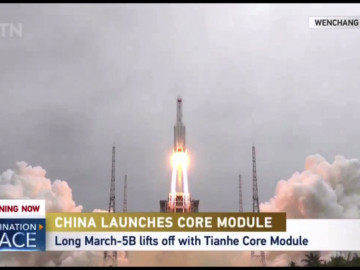 Китай запустил основной модуль будущей орбитальной станции