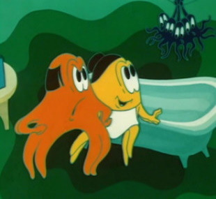 Чтобы отшить назойливых ухажёров, самки осьминогов швыряются в них чем попало