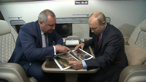 Появилось видео из вертолета Путина