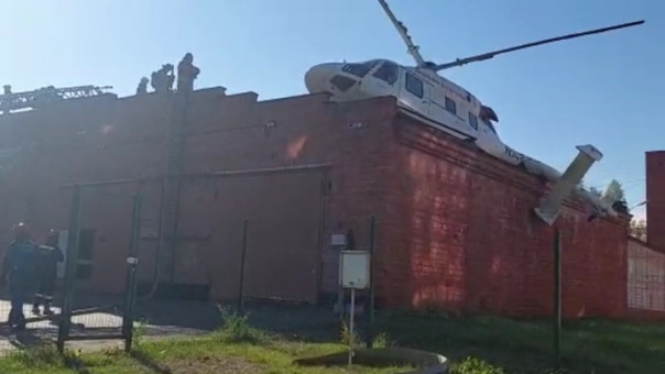 В Ижевске вертолет санавиации совершил жесткую посадку