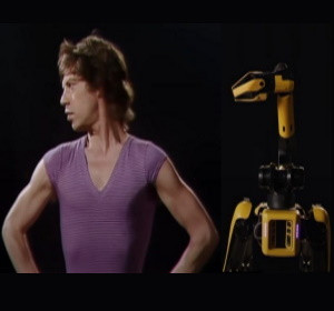 Робот Boston Dynamic повторяет движения Мика Джаггера из клипа Rolling Stones