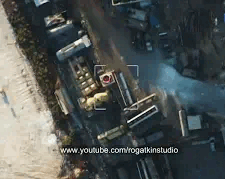 Уничтожение нефтеперерабатывающего завода сирийских боевиков с помощью барражирующего боеприпаса