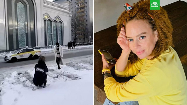 Авторам откровенного фото на фоне мечети в Москве предъявили обвинения