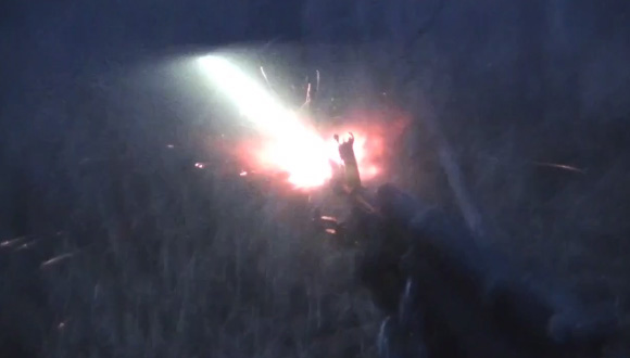 Появилось видео боя с украинскими диверсантами