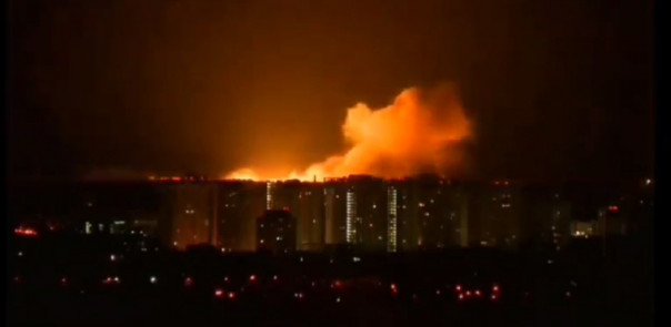 В Киеве зафиксирован мощный взрыв (Видео)