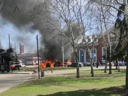 Очередная провокация укрофашистов: Взрыв "Точки У" у ж/д вокзала Краматорска, где проходит эвакуация мирных граждан