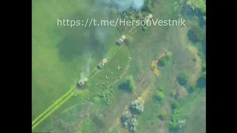 Кадры объективного контроля уничтожения военных и техники ВСУ на Николаево - Херсонском направлении