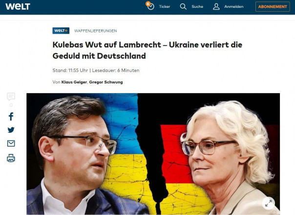 Кулеба вышел из себя во время разговора с министром обороны Германии Ламбрехт из-за затягивания Берлином передачи несчастных семи самоходок Gepard