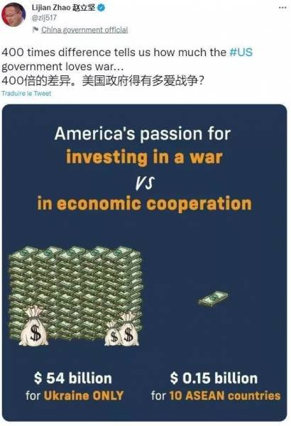 В Китае одной картинкой показали, "как сильно США любят воевать"