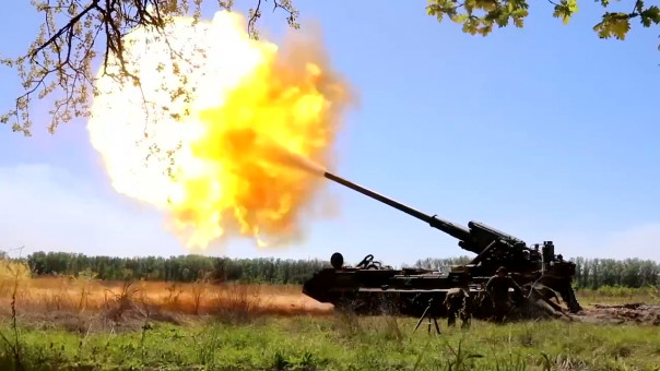 Боевая работа расчёта 203-мм САУ «Пион»