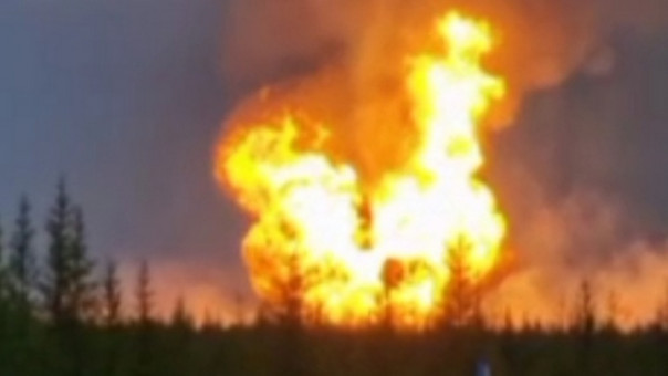 На крупнейшем газовом месторождении России вспыхнул пожар