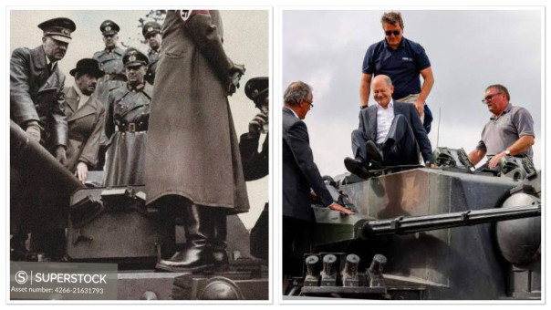 Немецкий канцлер лично проверил, как украинцев готовят к войне