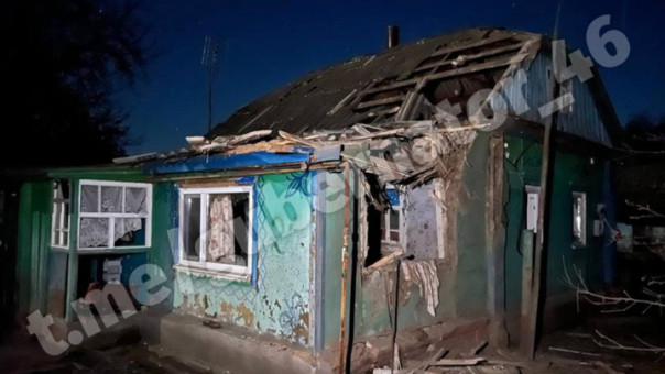 По курскому поселку нанесен удар пятью снарядами