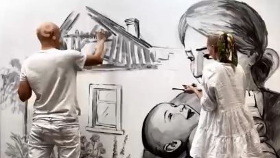 Потрясающая патриотическая работа на тему СВО от ростовских художников Анастасии и Георгия Бегма.