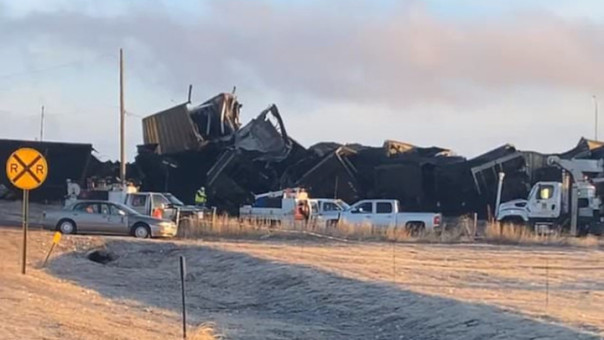 Очередное крушение грузового поезда произошло в США