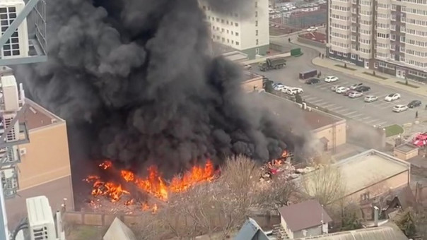 Пожар вспыхнул в Погрануправлении ФСБ в Ростове-на-Дону