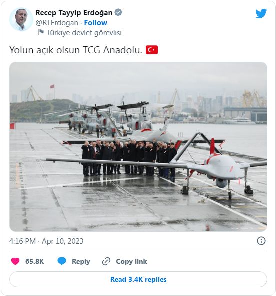 У Турции появился свой авианосец - носитель боевых БПЛА