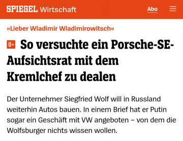 Немецкий бизнесмен написал письмо Путину с предложением снова производить автомобили в России
