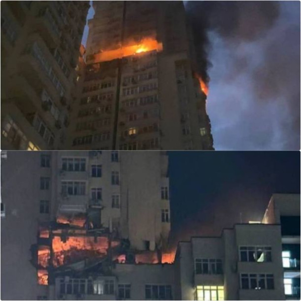 В городах Украины ночью звучали взрывы, в Киеве уже традиционно зенитная ракета прилетела в жилой дом