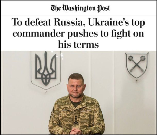 Залужный жалуется, что не может воевать с Россией на своих условиях — запад якобы сильно ограничивает террористический потенциал Киевского режима