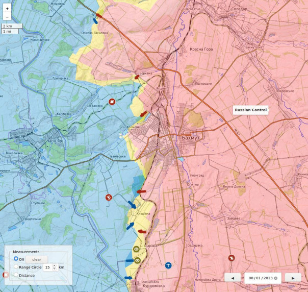 Обстановка на Бахмутском (Артемовском) направлении на 3 августа | Бои у Новоселовского и Сватовско-Кременской участок
