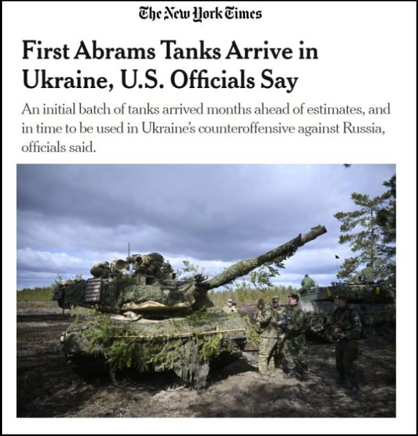 Первые танки Abrams уже прибыли на Украину