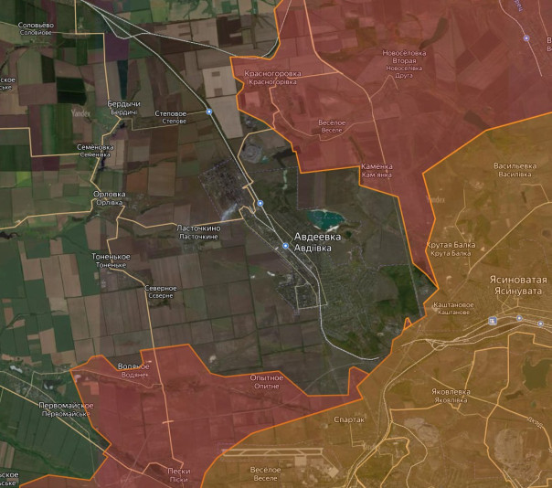 По Авдеевке.