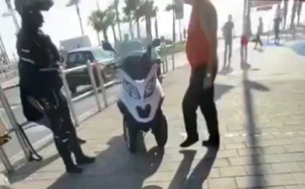 #БогиСпустившиесясНебес! Украинский беженец в Израиле принял на грудь и решил наехать на полицейского.