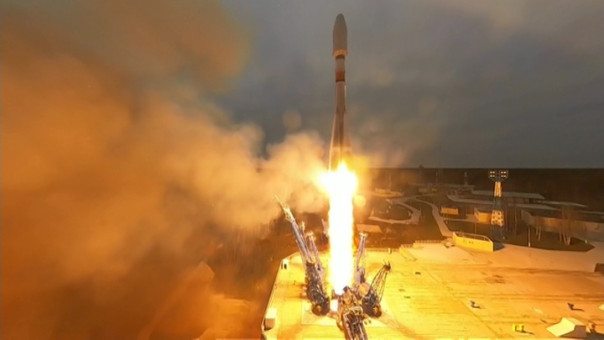 С космодрома Плесецк запущена ракета "Союз-2.1б" с военным спутником