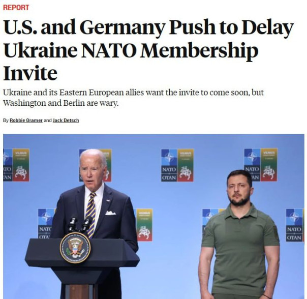 Foreign Policy: США и Германия настаивают на отсрочке приглашения Украины в НАТО