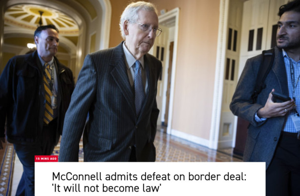 Пакет США по границе с помощью Украине мёртв, - лидер республиканцев в Сенате США