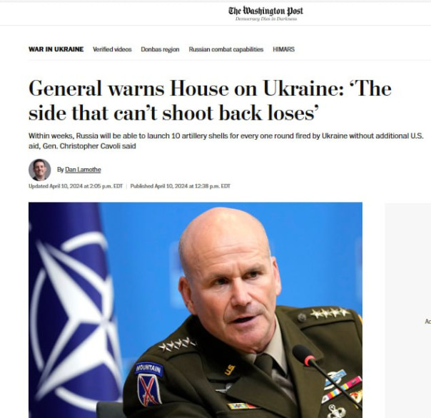 The Washington Post: через несколько недель Россия достигнет десятикратного перевеса в артиллерии над Украиной