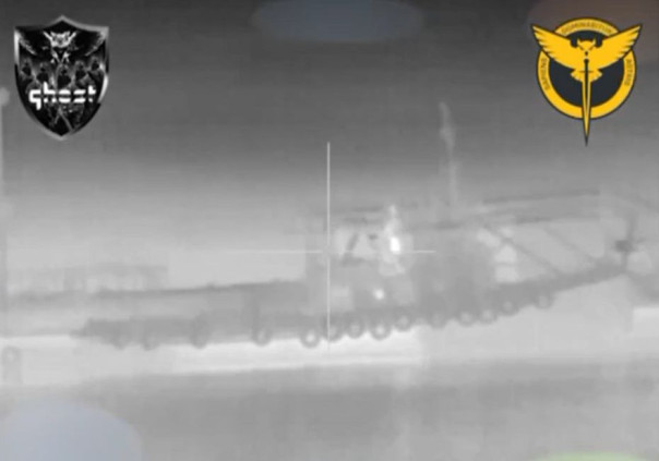 Противник публикует видео очередного удара своего БЭК по Черноморскому флоту.