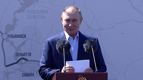 Путин открыл движение по обходу Тольятти и новому мосту через Волгу