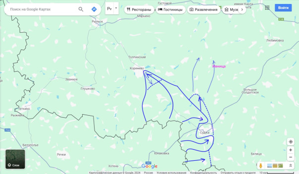 Курский фронт: обстановка на 12.00 08.08.24 | Про новую тактику укронацистов, примененную для прорыва в Курской области
