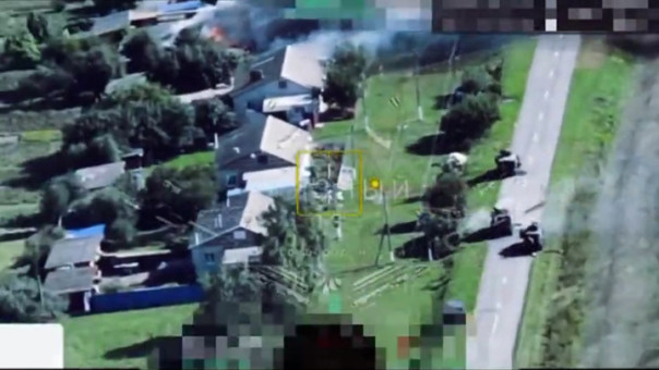 Разгром колонны украинской армии в курском приграничье попал на видео