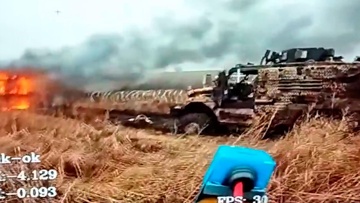 МО РФ показало кадры разгрома колонны ВСУ в Сумской области
