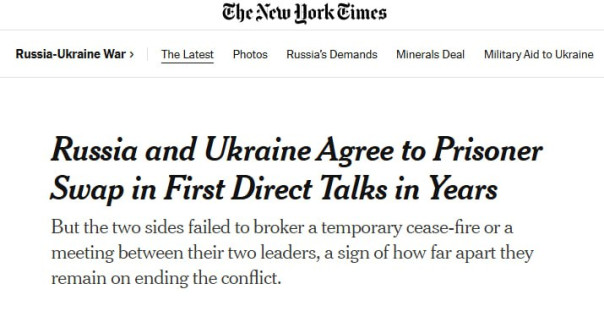 «Встреча стала тактической победой Путина»: The New York Times подводит свои итоги переговоров в Стамбуле.