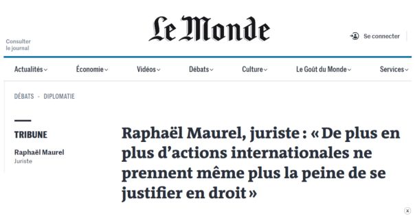 Le Monde: Международного права больше нет