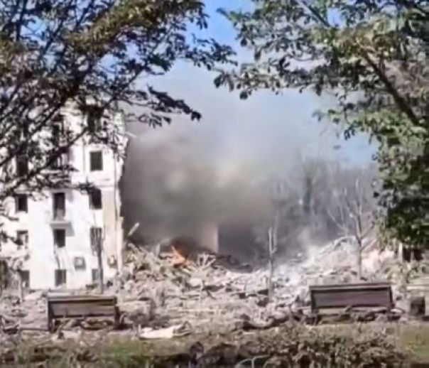 Жилой дом в Краматорске уничтожен в результате самоподрыва склада ВСУ, оборудованного в помещении магазина на первом этаже