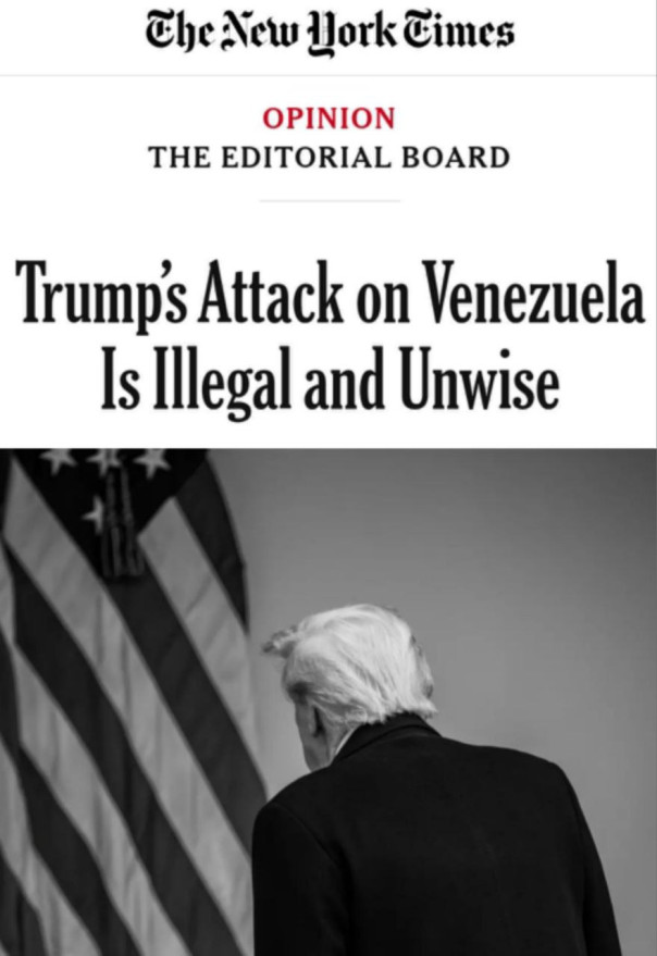 The New York Times: «Нападение Трампа на Венесуэлу незаконное и бездумное»