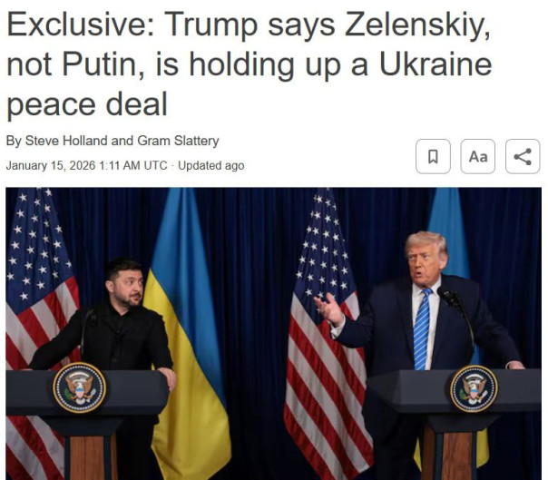 Трамп: Мирное соглашение по Украине тормозит Зеленский, а не Путин