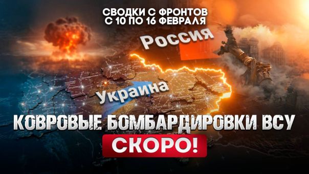 Ковровые бомбардировки ВСУ. Скоро! Большая фронтовая сводка 10-16 февраля 2026 года